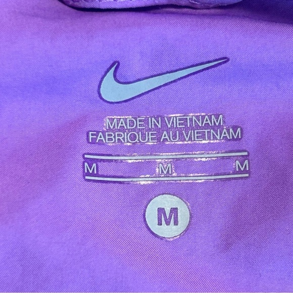 Nike Livestrong purple yellow full zip hooded athletic sports windbreaker Sz M - Picture 9 of 15